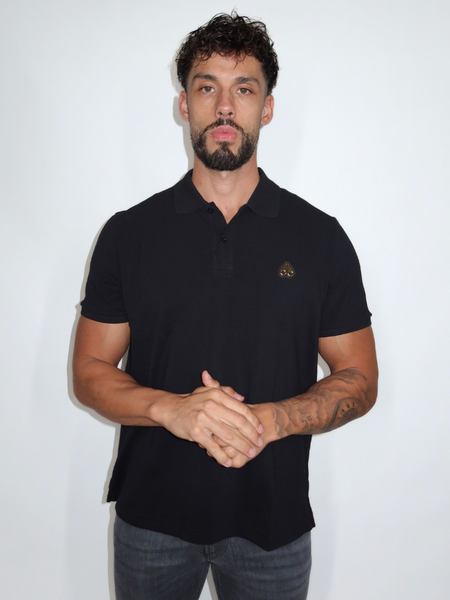 Moose Knuckles Men Everett Gold Polo - Black
