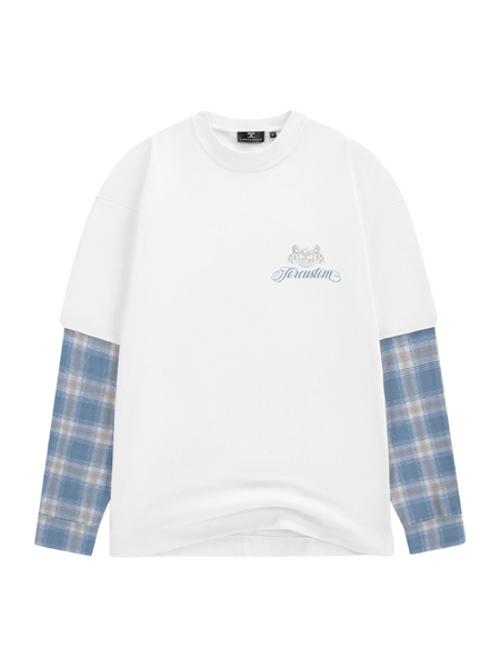JorCustom Handscript2.0 Flannel Double Layered - White-BountyBlue JorCustom JorCustom Handscript2.0 Flannel Double Layered - White-BountyBlue