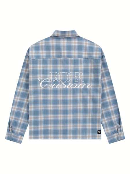 JorCustom JORcustom Flannel Overshirt - BountyBlue JorCustom JorCustom JORcustom Flannel Overshirt - BountyBlue
