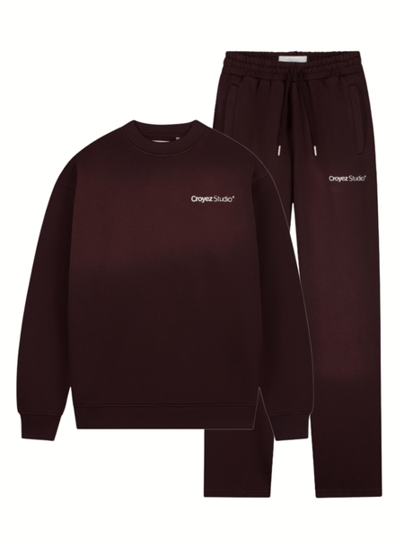 Croyez Croyez Studio Sweater Combi-set - Raisin Red Croyez Studio Sweater Combi-set - Raisin Red