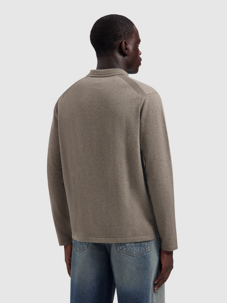 Pure Path Light Weight Knit Polo - Taupe Melange Pure Path Pure Path Light Weight Knit Polo - Taupe Melange