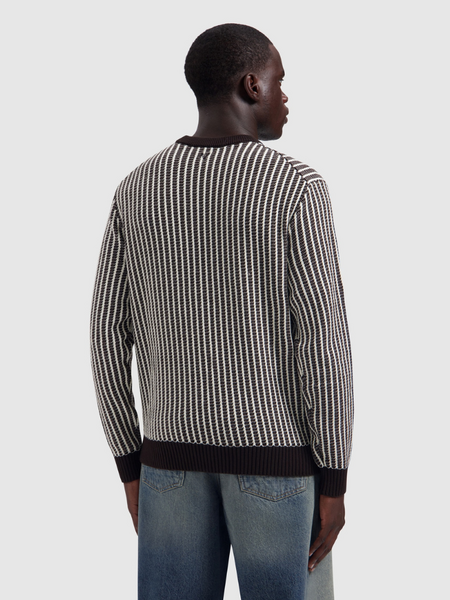 Pure Path Ladderstitch Sweater - Wine Red Pure Path Pure Path Ladderstitch Sweater - Wine Red