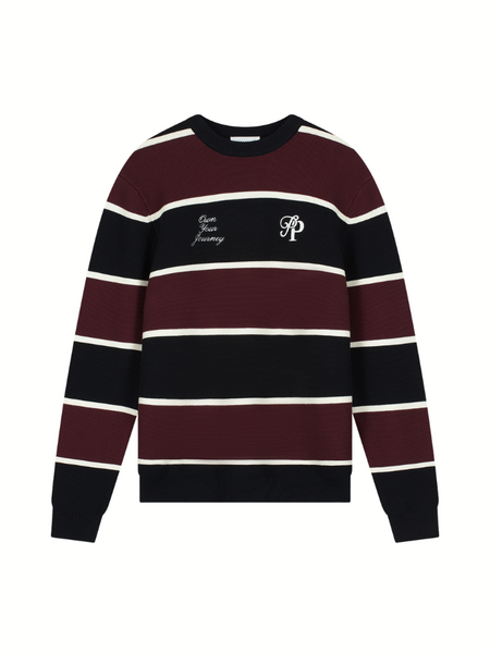 Pure Path Striped Knit Sweater - Black Pure Path Pure Path Striped Knit Sweater - Black