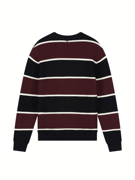 Pure Path Striped Knit Sweater - Black Pure Path Pure Path Striped Knit Sweater - Black