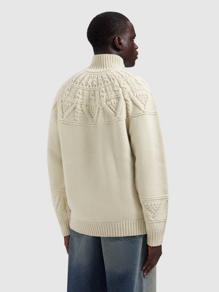 Pure Path Heavy Cable Knit Sweater - Ecru Pure Path Pure Path Heavy Cable Knit Sweater - Ecru