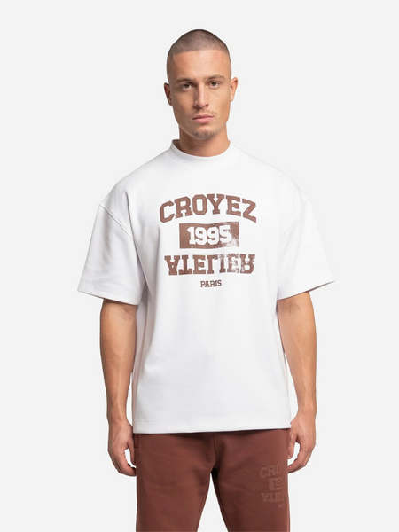Croyez Croyez Heavyweight College T-Shirt - White Croyez Heavyweight College T-Shirt - White