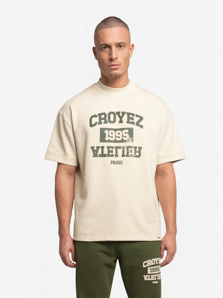 Croyez Croyez Heavyweight College T-Shirt - Light Beige Croyez Heavyweight College T-Shirt - Light Beige