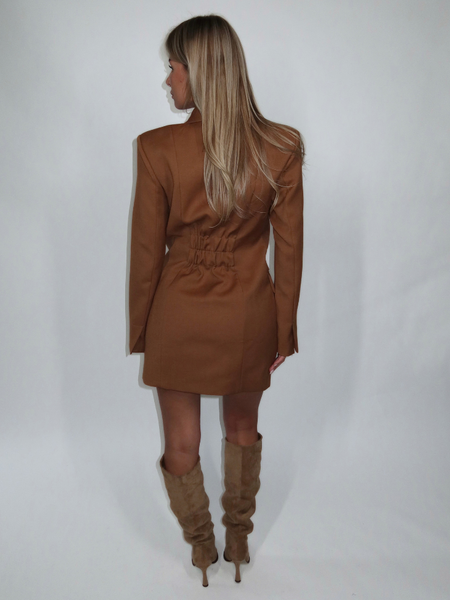 Josh V Sidy Blazerdress - Cognac Josh V Josh V Sidy Blazerdress - Cognac