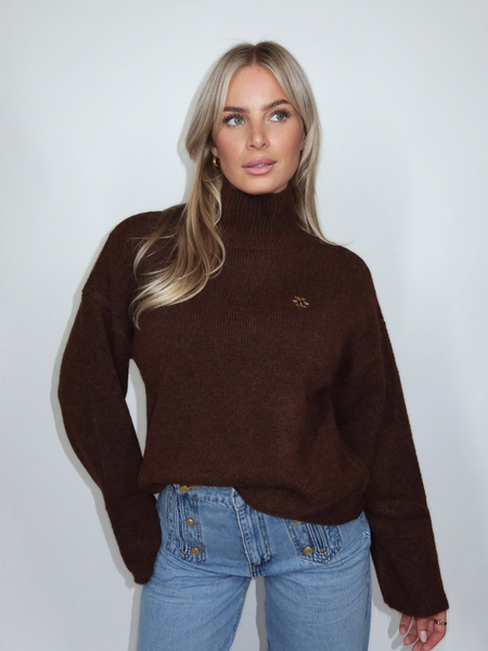 Josh V Josh V Roelien Sweater - Dark Brown Melange Josh V Roelien Sweater - Dark Brown Melange