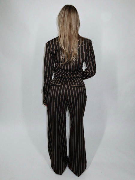Josh V Davey Pants - Dark Brown Stripe Josh V Josh V Davey Pants - Dark Brown Stripe