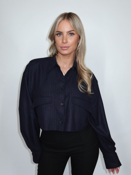 PINKO TAURASI SHIRT - BLUE/GREY Pinko PINKO TAURASI SHIRT - BLUE/GREY