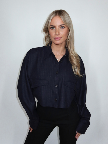 PINKO TAURASI SHIRT - BLUE/GREY Pinko PINKO TAURASI SHIRT - BLUE/GREY