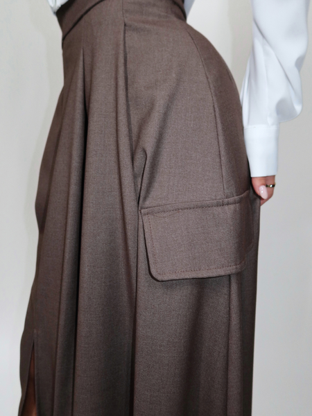 Rinascimento Piegoni Gabardina Pants - Fango Marrone Rinascimento Rinascimento Piegoni Gabardina Pants - Fango Marrone