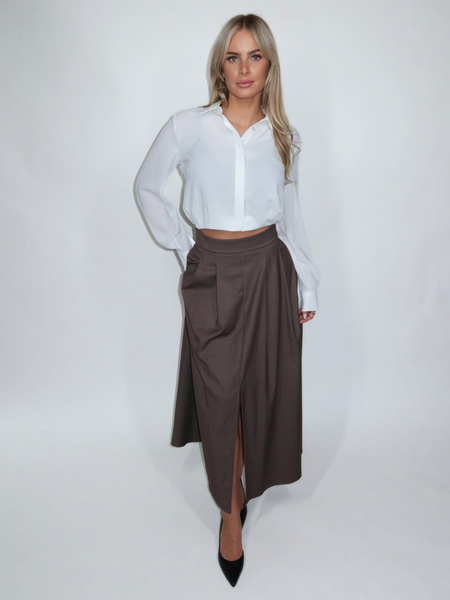 Rinascimento Piegoni Gabardina Pants - Fango Marrone Rinascimento Rinascimento Piegoni Gabardina Pants - Fango Marrone