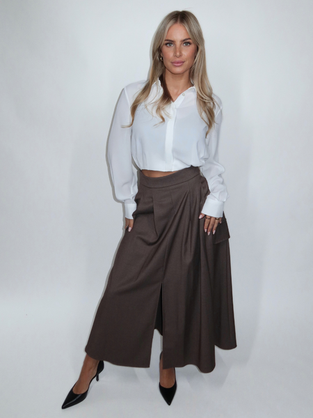 Rinascimento Piegoni Gabardina Pants - Fango Marrone Rinascimento Rinascimento Piegoni Gabardina Pants - Fango Marrone