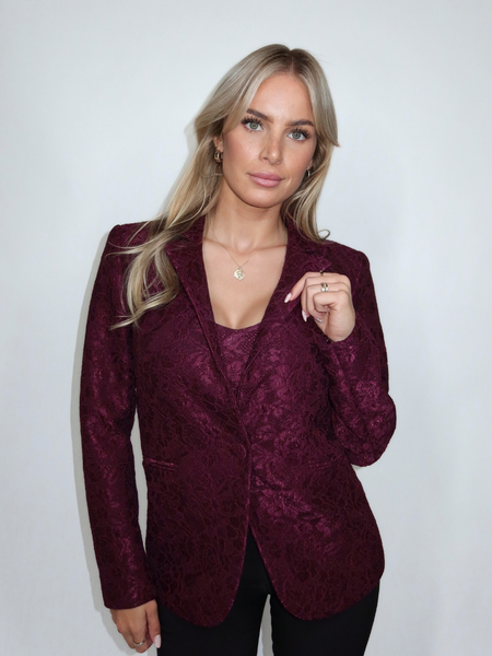 Rinascimento Giacca Blazer - Bordeaux Rosso Rinascimento Rinascimento Giacca Blazer - Bordeaux Rosso