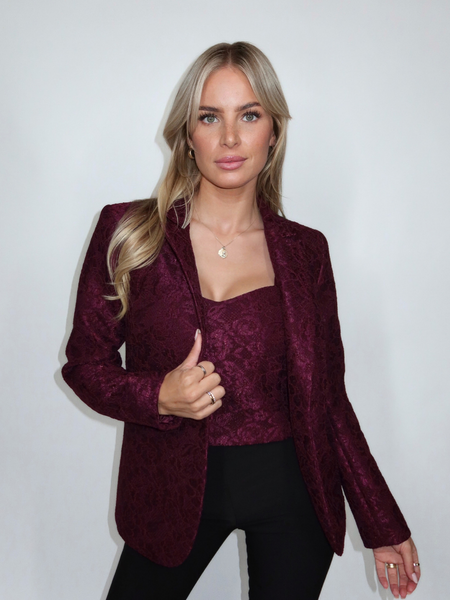 Rinascimento Giacca Blazer - Bordeaux Rosso Rinascimento Rinascimento Giacca Blazer - Bordeaux Rosso