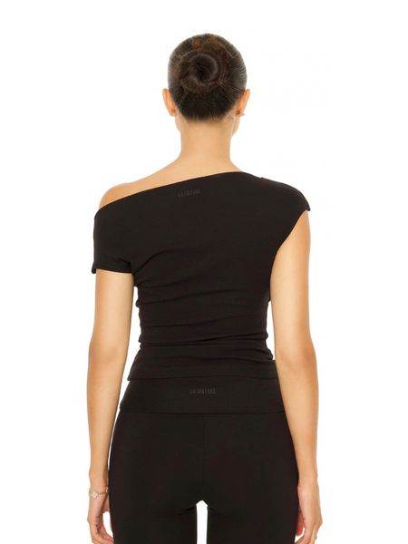 La Sisters Off Shoulder Lounge Top - Black La Sisters La Sisters Off Shoulder Lounge Top - Black