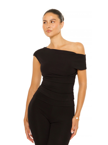 La Sisters La Sisters Off Shoulder Lounge Top - Black La Sisters Off Shoulder Lounge Top - Black