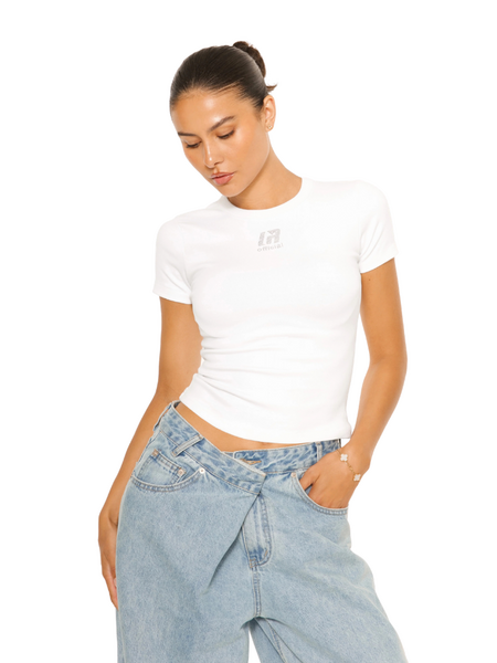 La Sisters La Sisters LA Official Rhinestone Top - White La Sisters LA Official Rhinestone Top - White