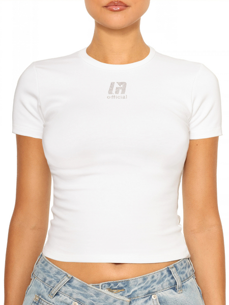 La Sisters LA Official Rhinestone Top - White La Sisters La Sisters LA Official Rhinestone Top - White