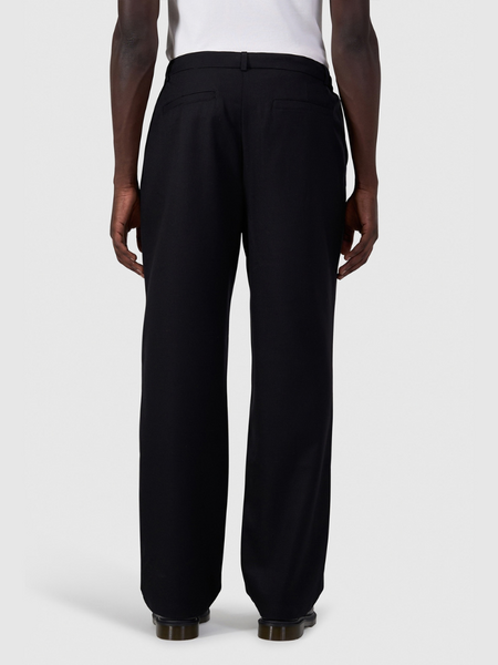 Pure Path Pure Path Pleated Twill Pants - Black