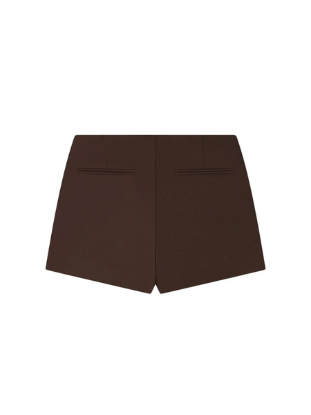Malelions Women Chain Emblem Skort - Dark Brown Malelions Malelions Women Chain Emblem Skort - Dark Brown