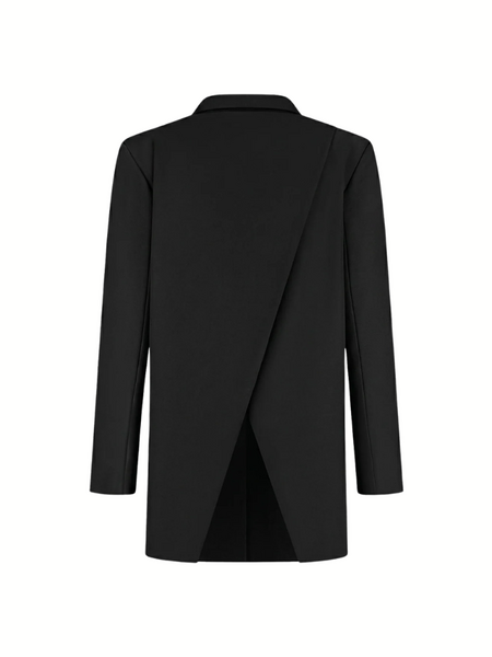 Malelions Malelions Women Oversized Chain Emblem Blazer - Black