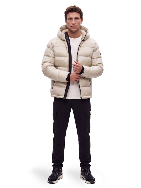 Malelions Malelions Malelions Men Padded Puffer Jacket - Cream