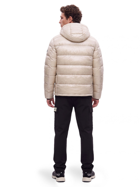 Malelions Malelions Malelions Men Padded Puffer Jacket - Cream