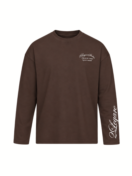 2LEGARE Force et Unite Longsleeve T-Shirt - Dark Brown 2LEGARE 2LEGARE Force et Unite Longsleeve T-Shirt - Dark Brown