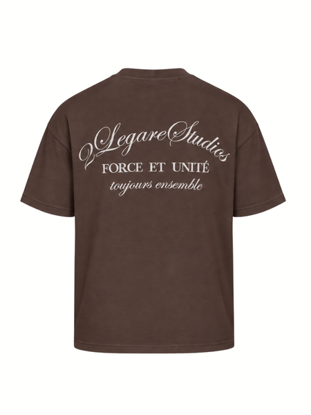 2LEGARE Force et Unite T-Shirt - Dark Brown 2LEGARE 2LEGARE Force et Unite T-Shirt - Dark Brown