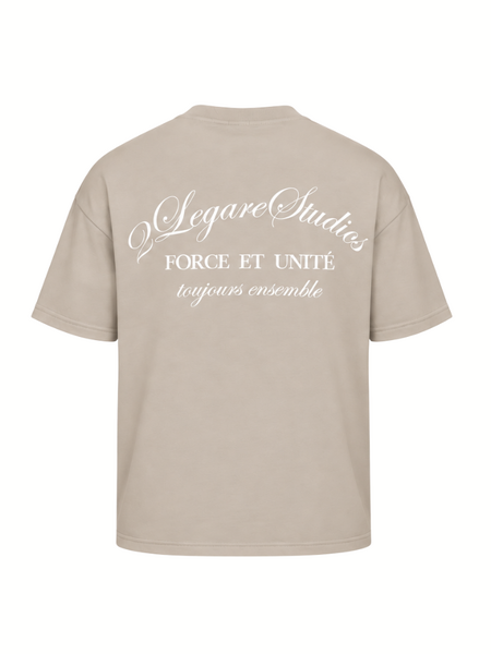 2LEGARE 2LEGARE Force et Unite T-Shirt - Beige
