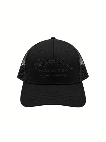 2LEGARE Force et Unite Trucker Cap - Black/Black 2LEGARE 2LEGARE Force et Unite Trucker Cap - Black/Black