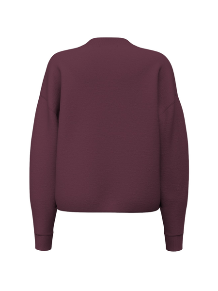Guess LS CN EVELYN TRIANGLE LOGO SWT - REGAL PLUM Guess Guess LS CN EVELYN TRIANGLE LOGO SWT - REGAL PLUM