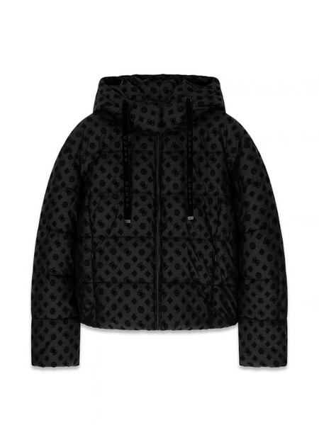 Guess NEW DAISY CROP LOGO PUFFER - Jet Black Guess Guess NEW DAISY CROP LOGO PUFFER - Jet Black