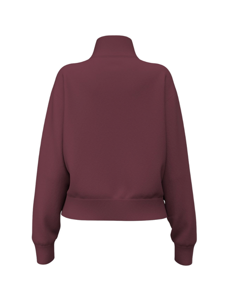 Guess OLYMPE HIGH NECK FULL ZIP SWEA - RED NOIR Guess Guess OLYMPE HIGH NECK FULL ZIP SWEA - RED NOIR