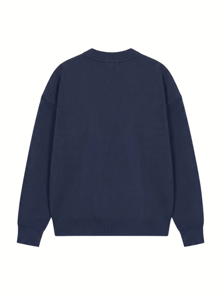 Malelions Kids Knitted Script Sweater - Navy Malelions Malelions Kids Knitted Script Sweater - Navy