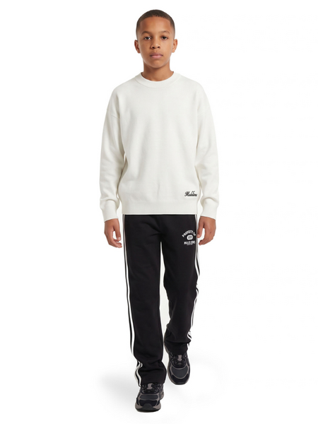 Malelions Kids Knitted Script Sweater - Off White Malelions Malelions Kids Knitted Script Sweater - Off White