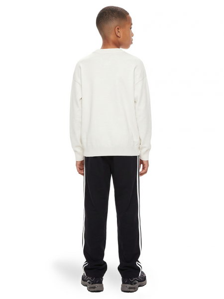 Malelions Kids Knitted Script Sweater - Off White Malelions Malelions Kids Knitted Script Sweater - Off White