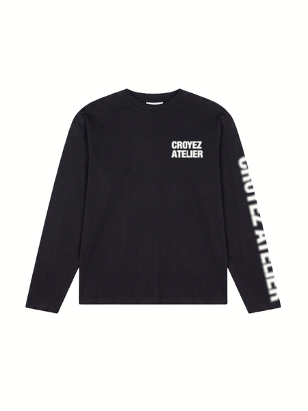 Croyez Mini Sprayed Atelier Longsleeve T-Shirt - Black Croyez Croyez Mini Sprayed Atelier Longsleeve T-Shirt - Black