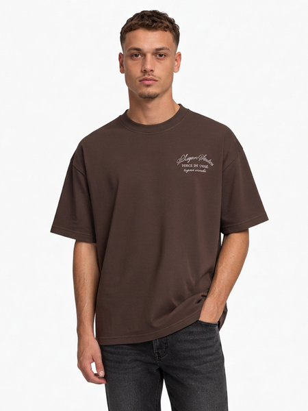 2LEGARE 2LEGARE Force et Unite T-Shirt - Dark Brown 2LEGARE Force et Unite T-Shirt - Dark Brown