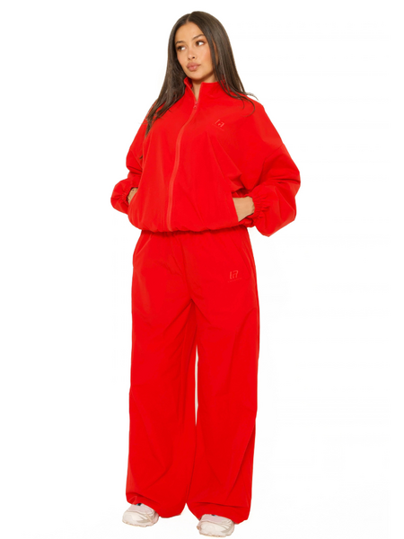 La Sisters LA Official Embroidered Track Pants - Red La Sisters La Sisters LA Official Embroidered Track Pants - Red