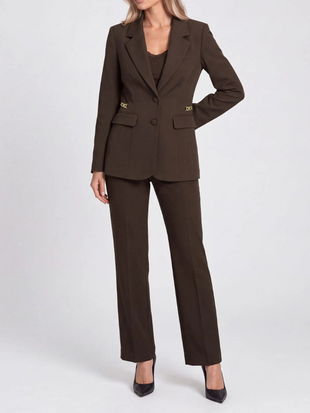 Nikkie Oxford Pants - Chocolate Brown Nikkie Nikkie Oxford Pants - Chocolate Brown