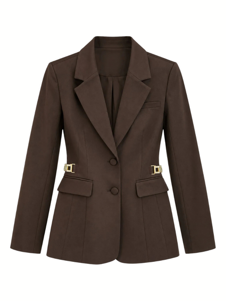 Nikkie Nikkie Oxford Blazer - Chocolate Brown Nikkie Oxford Blazer - Chocolate Brown