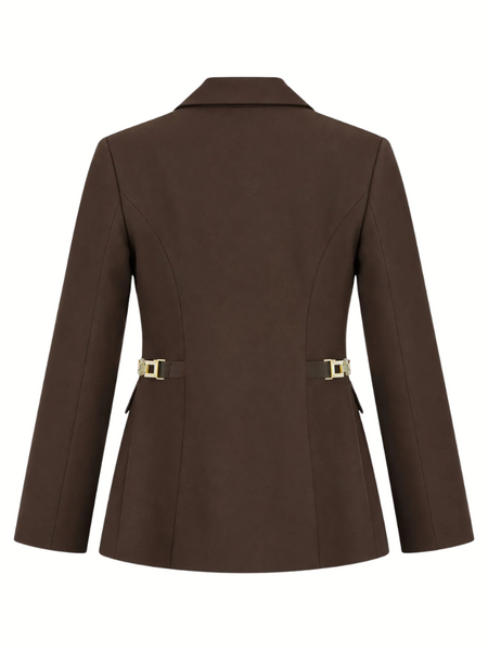 Nikkie Oxford Blazer - Chocolate Brown Nikkie Nikkie Oxford Blazer - Chocolate Brown