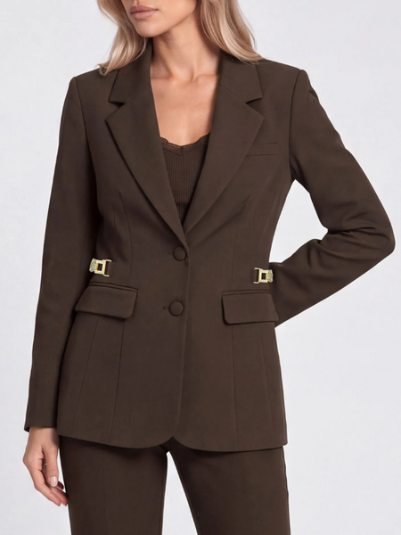 Nikkie Oxford Blazer - Chocolate Brown Nikkie Nikkie Oxford Blazer - Chocolate Brown