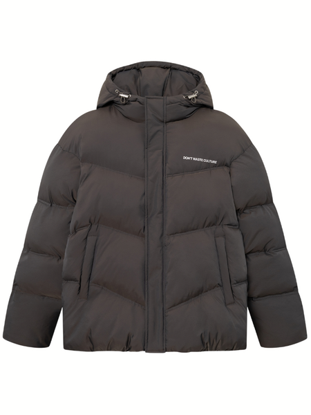 Don't Waste Culture Don't Waste Culture Sora Puffer Jacket - Green Grey Don't Waste Culture Sora Puffer Jacket - Green Grey