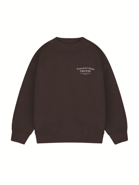 Croyez Mini Fraternité Ultime Sweater - Dark Brown Croyez Croyez Mini Fraternité Ultime Sweater - Dark Brown