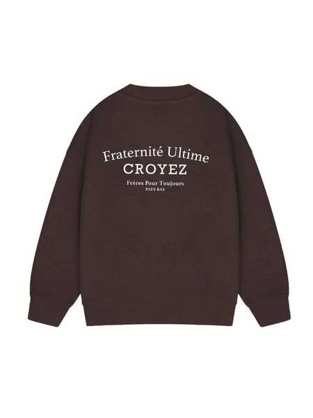 Croyez Mini Fraternité Ultime Sweater - Dark Brown Croyez Croyez Mini Fraternité Ultime Sweater - Dark Brown